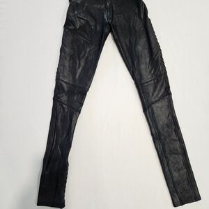 SPANX Black Faux Leather Leggings